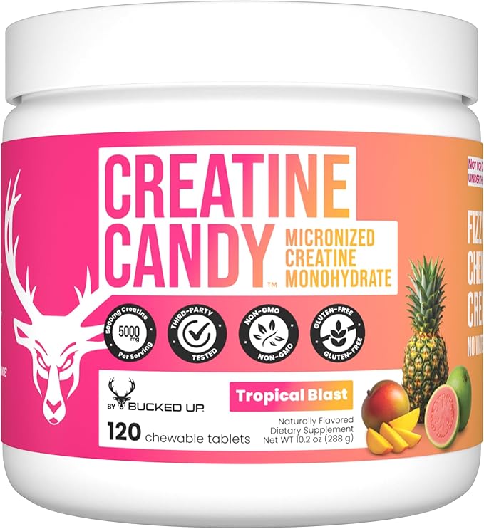 Bucked Up Creatine Candy 120 Tabletas masticables