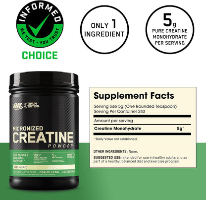 Optimum Nutrition Creatina Micronizada 1.2 Kg