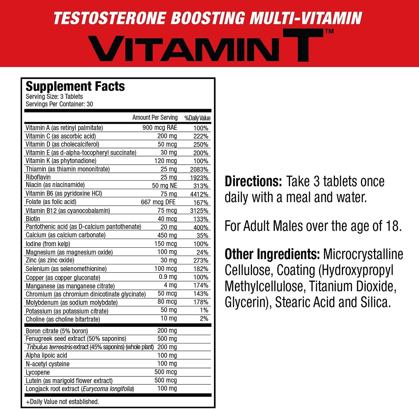 Musclemeds Vitamin T , 90 Tabs