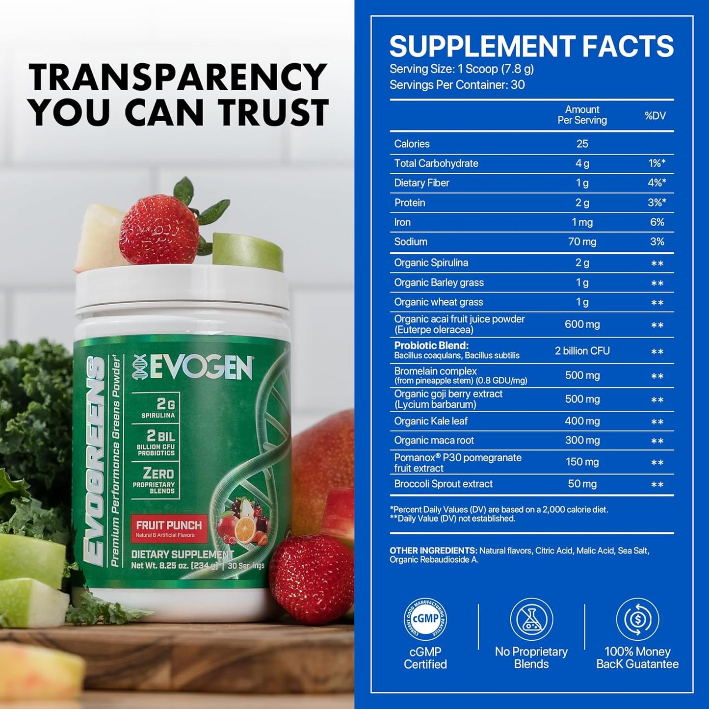 Evogen Evogreens Super Alimento 30 serv
