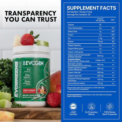 Evogen Evogreens Super Alimento 30 serv