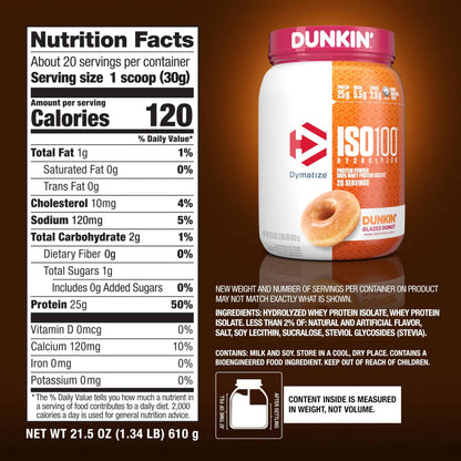 Dymatize ISO 100 1.3 LBS "DUNKIN" Edicion Limitada