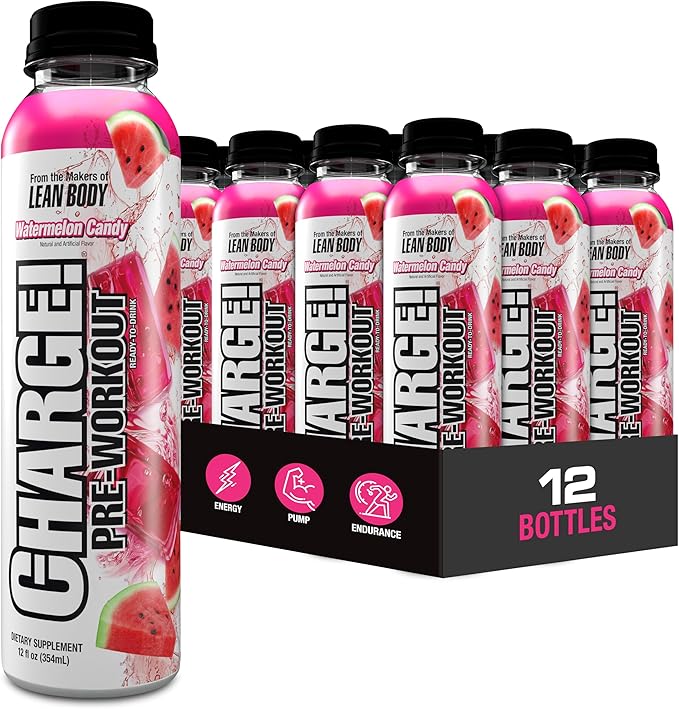 Labrada Lean Body Charge Pre-Workout 12 oz 12 Bottles x 2 ( 24 pack)