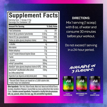 Muscletech EuphoriQ 20 serv Pre Workout