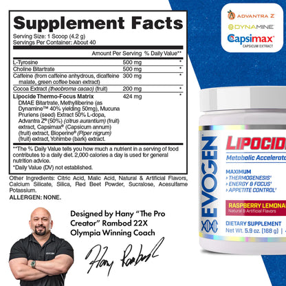 Evogen Lipocide Ir 30 Serv