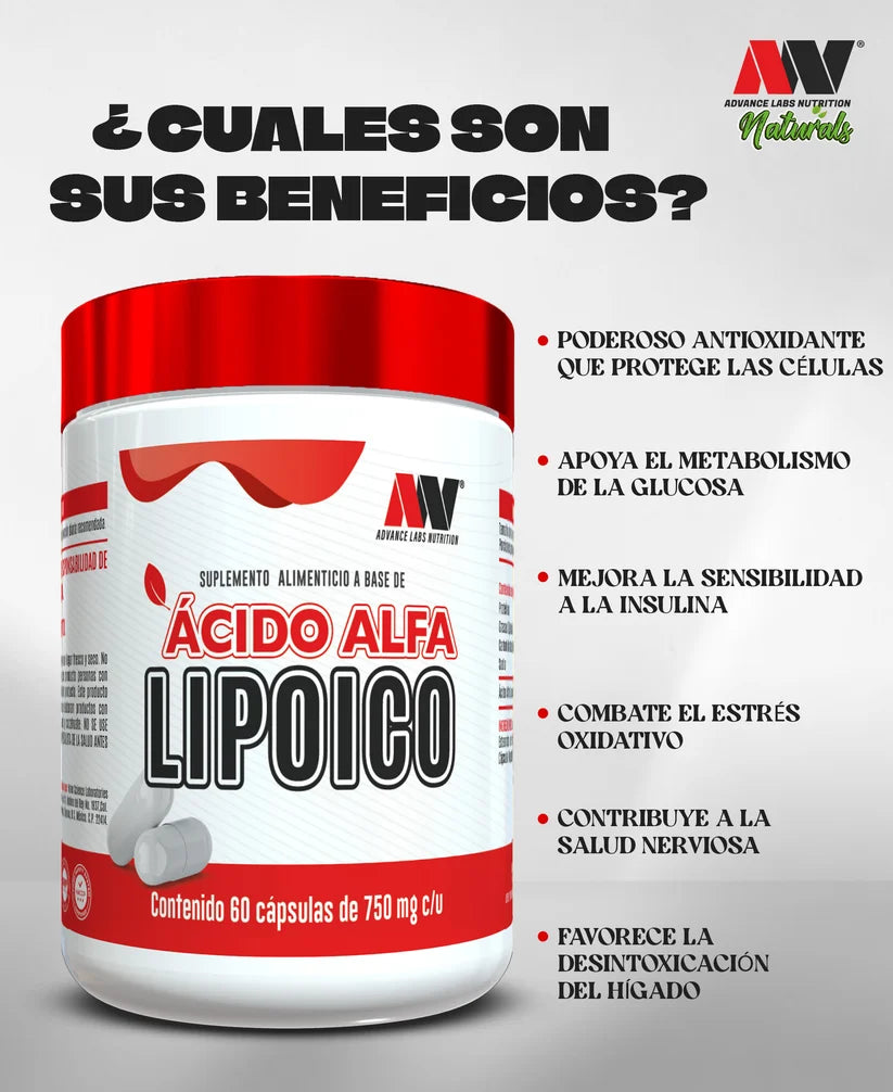 Advance Nutrition Acido Alfa Lipoico 60 Caps