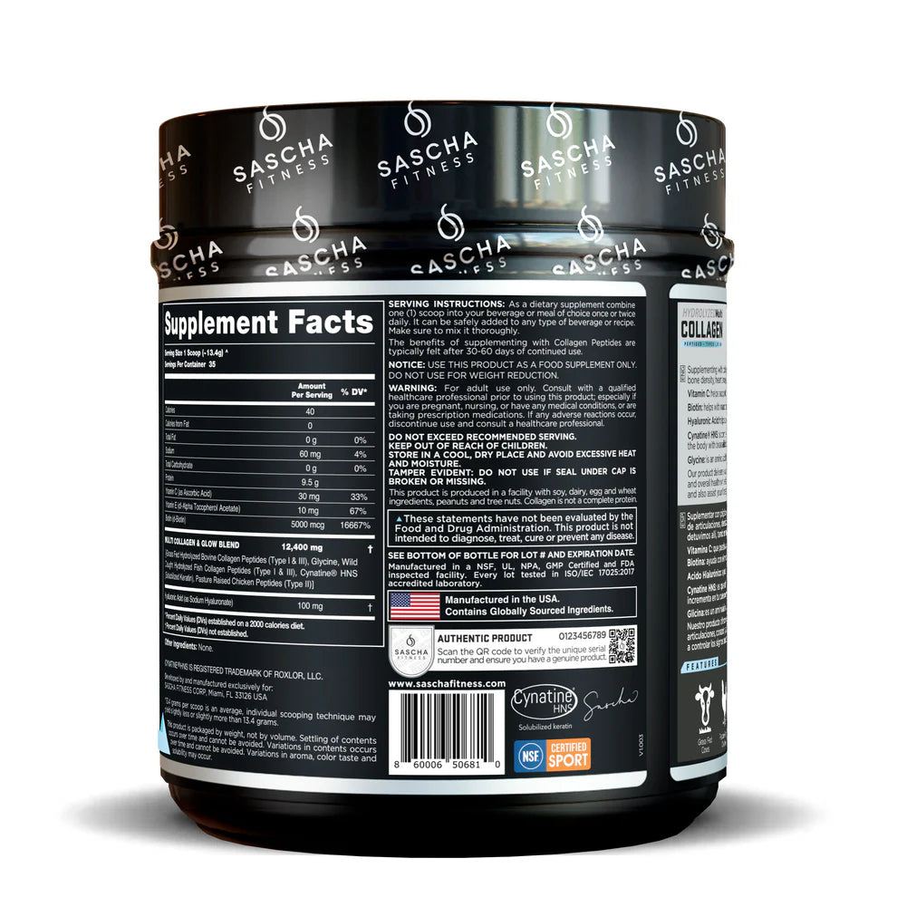 Sascha Fitness Hydrolized Collagen 35 Serv
