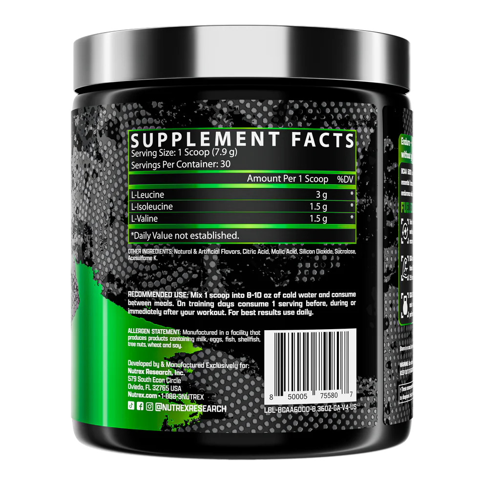 Nutrex Bcaa 6000, 30 serv