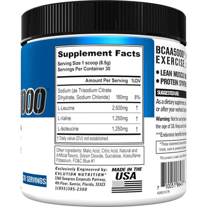 Evolution Nutrition BCAA 5000 30 Serv