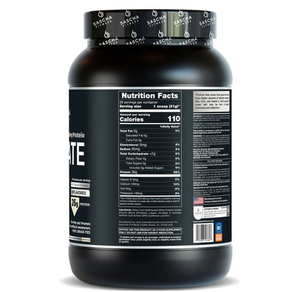 Sascha Fitness Hydrolyzed Whey Protein 2 Lbs