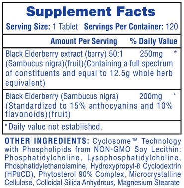Hi-Tech Black Elderberry 450 Mg 120 Ct