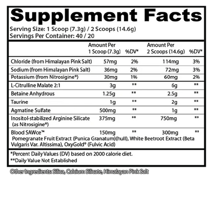 Insane Labz  SAW Blood Bath 40 serv ( No estimulante pre workout )