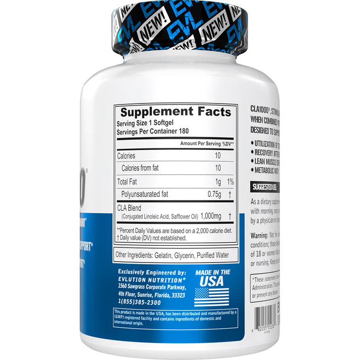 Evolution Nutrition CLA 1000 180 CT