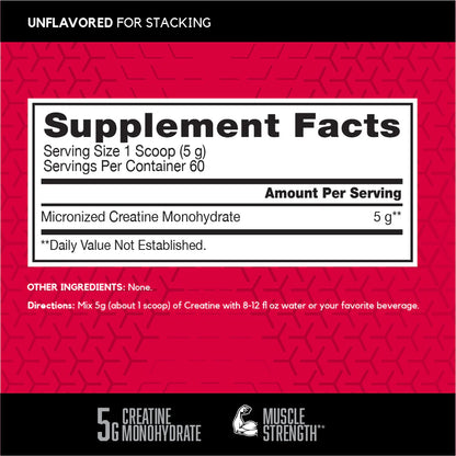 BSN Creatine (Creatina) Powder Dna sin Sabor, 300 gr