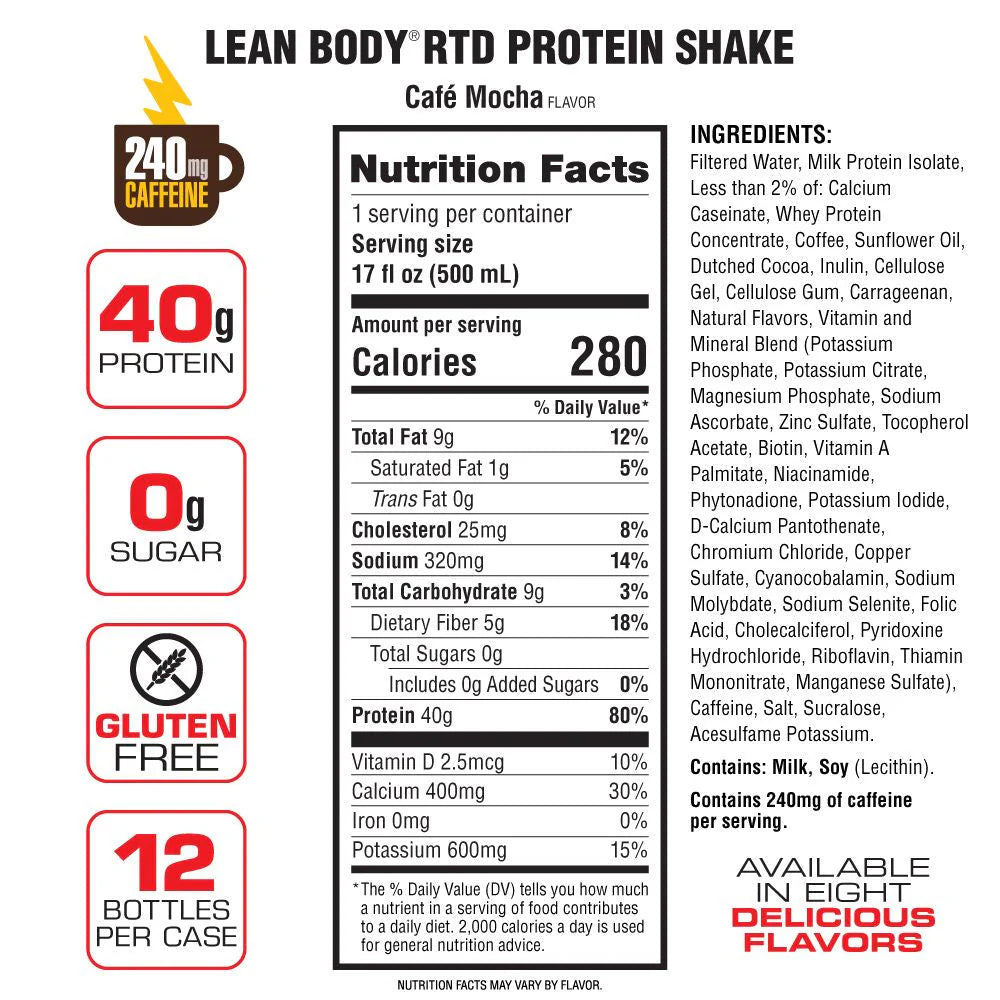 Labrada Lean Body 17 Oz 12 Bottle x 2 (24 pack)