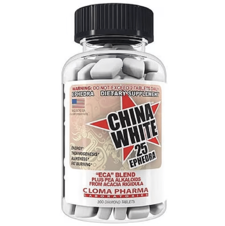 ClomaPharma China White 25 100 cpas