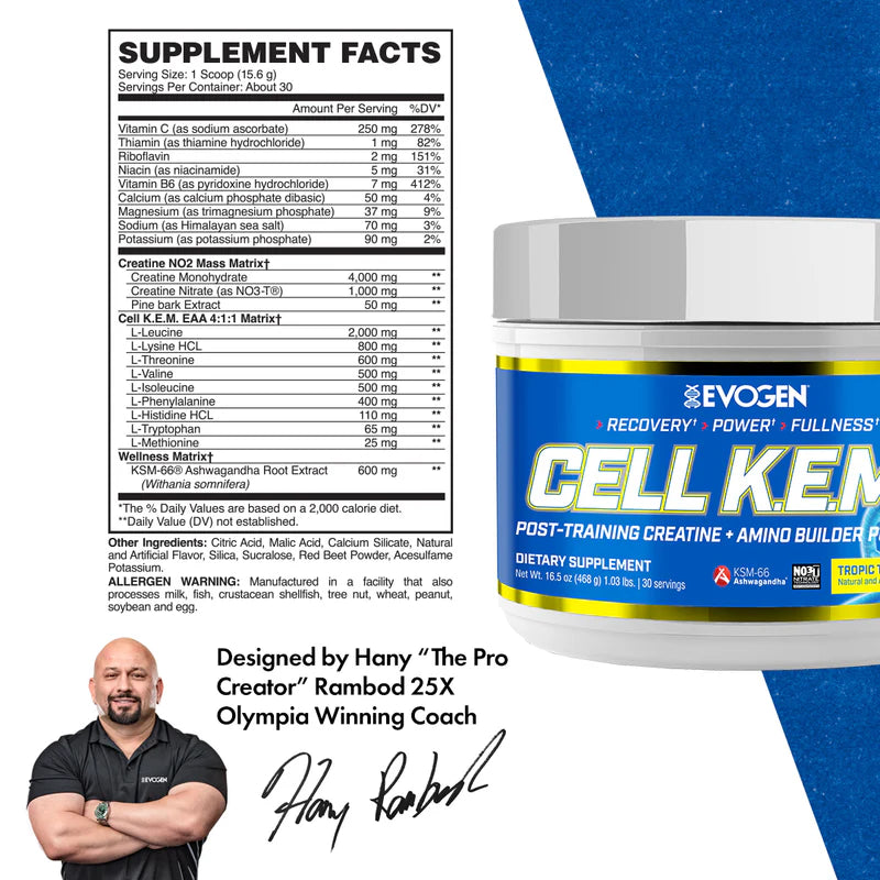 Evogen Cell Kem 30 serv ( creatina + bcaa )