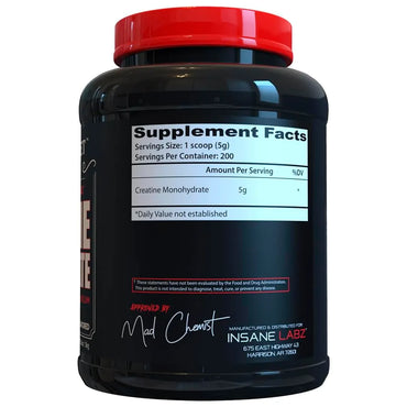 Insane Labz Creatine Monohydrated 1000 grs.