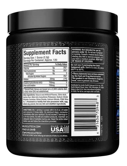 Muscletech Creatina HCL Creator 120 Serv
