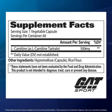 Gat L-Carnitine 60 Caps Carnitina