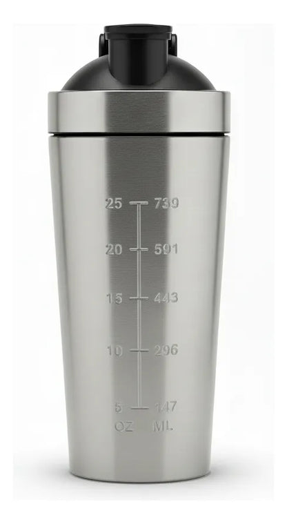 Muscletech Shaker Acero Inoxidable PLATA