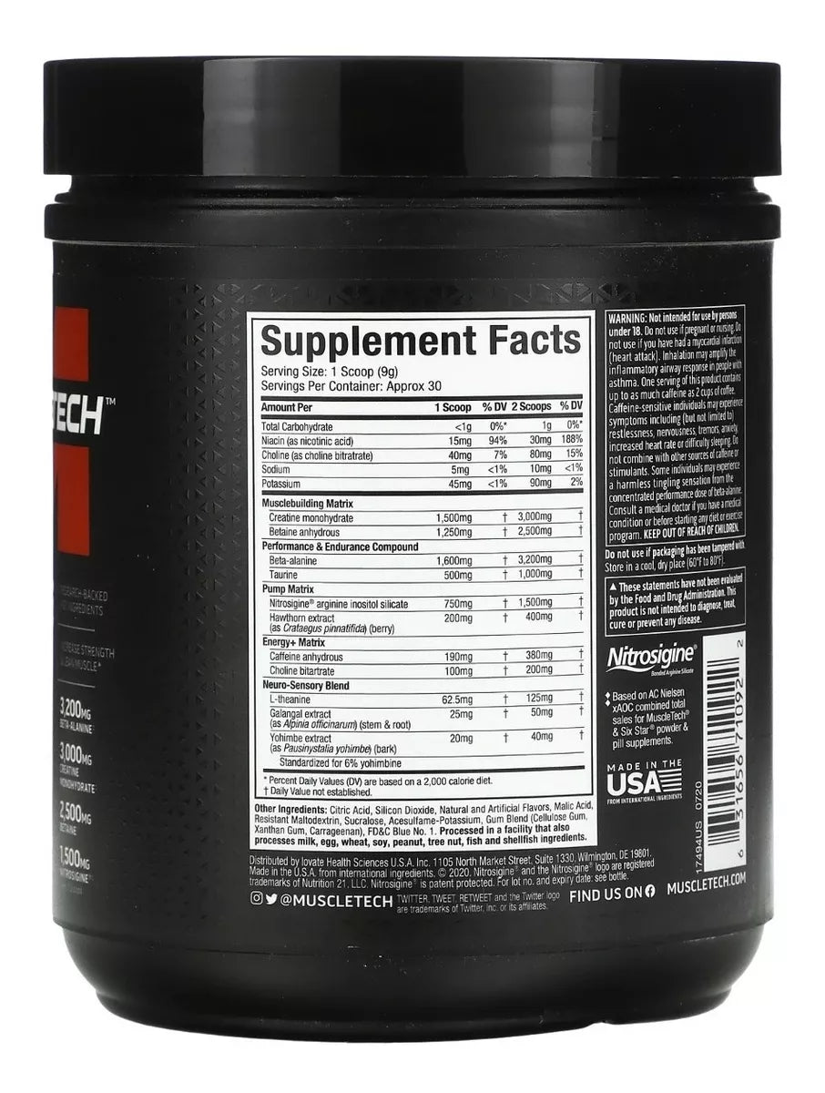 Muscletech Vapor X5, 30 Serv