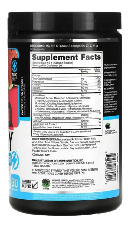 Optimum Nutrition Amino Energy ON Plus + Electrolitos 30 serv