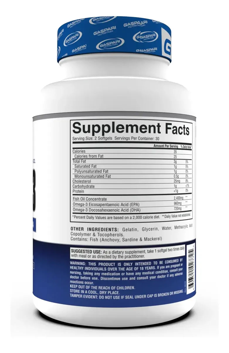 Gaspari Omega 3 Fish Oil 60 Soft Gels