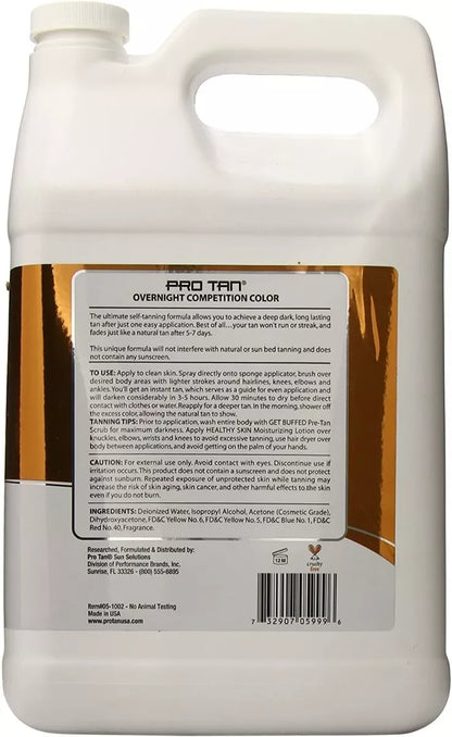 ProTan Overnight Competition 128 Oz 3.7lt Gallon