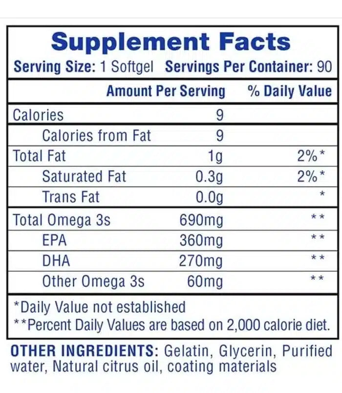 Hi-Tech Fish Oil (omega 3) 90 softgel