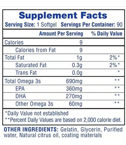 Hi-Tech Fish Oil (omega 3) 90 softgel