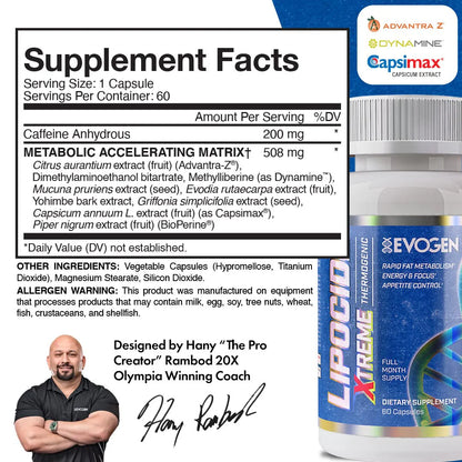 Evogen Lipocide X 60 caps Xtreme