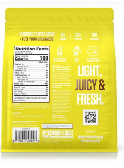 Ryse Whey Isolate Clear Protein 20 serv