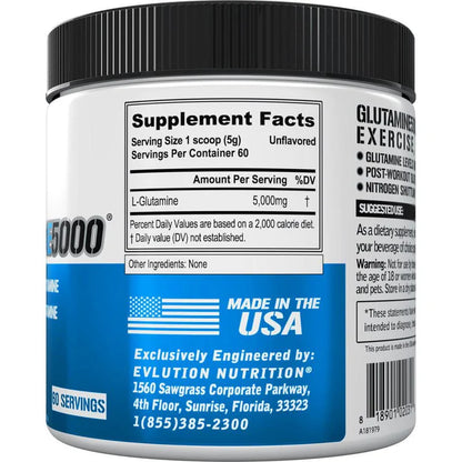 Evolution Nutrition Glutamine 5000 60 Serv