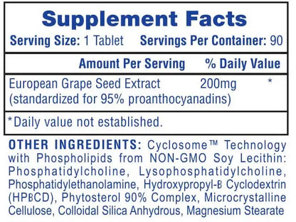 Hi-Tech Grape Seed 200 Mg 90 Ct