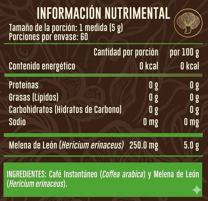 Advance Nutrition Coffee Con Melena de Leon 300 Grs