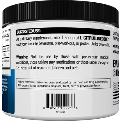 Evolution Nutrition L-Citruline 100 Serv