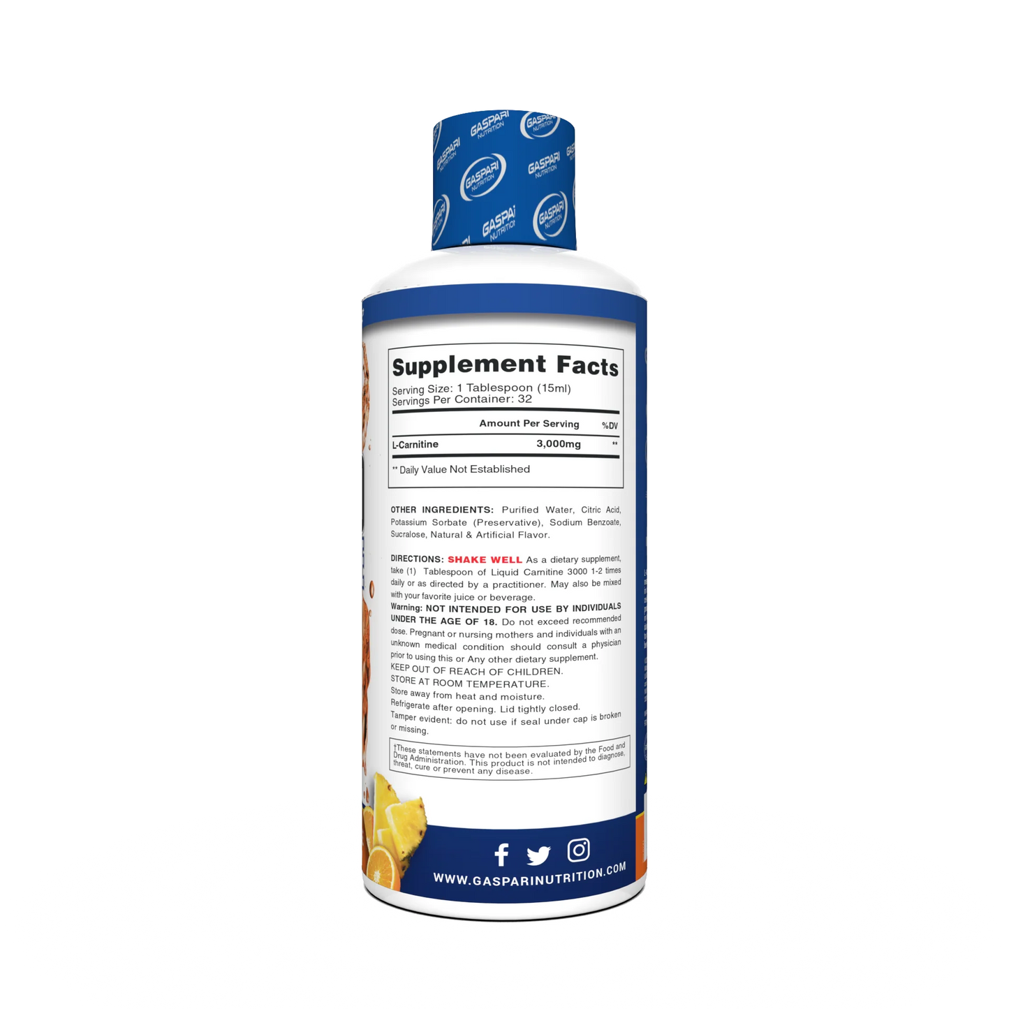 Gaspari L-Carnitine Liquid 3000 16 oz