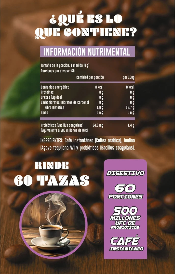 Advance Nutrition Coffee Probioticos y Prebioticos 360 Grs