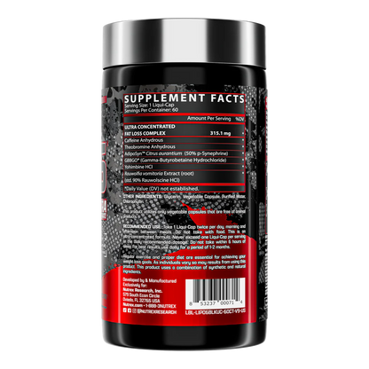 Nutrex Lipo6 Black UC 60 Caps 12 Pk