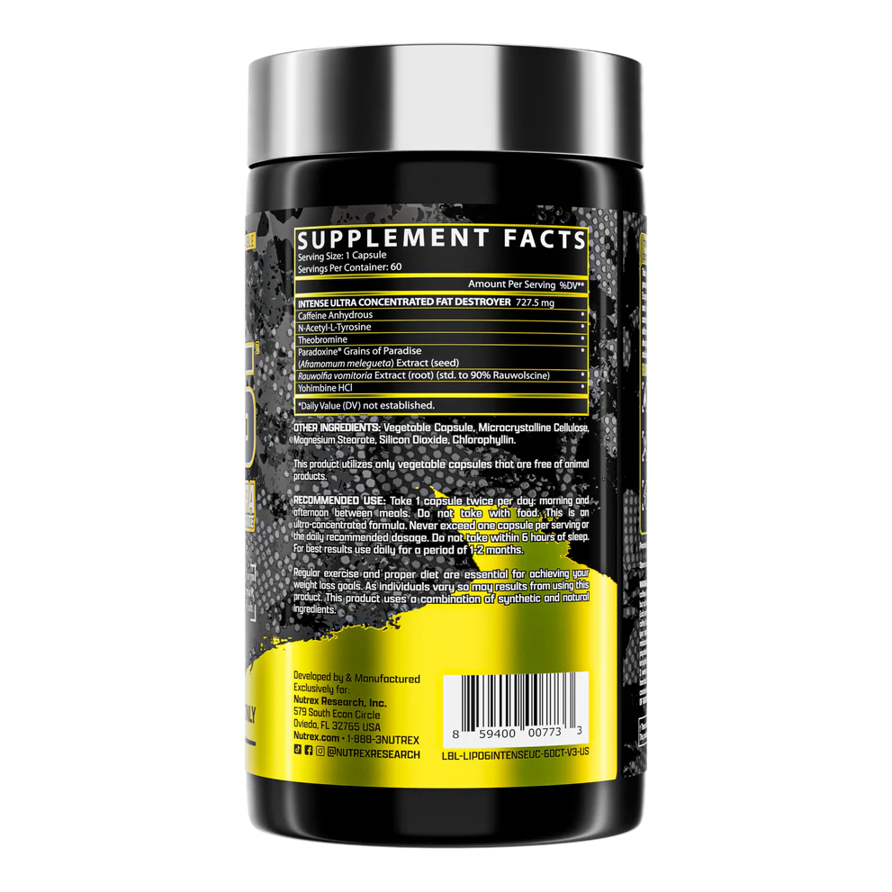 Nutrex Lipo6 Intense UC 60 Caps