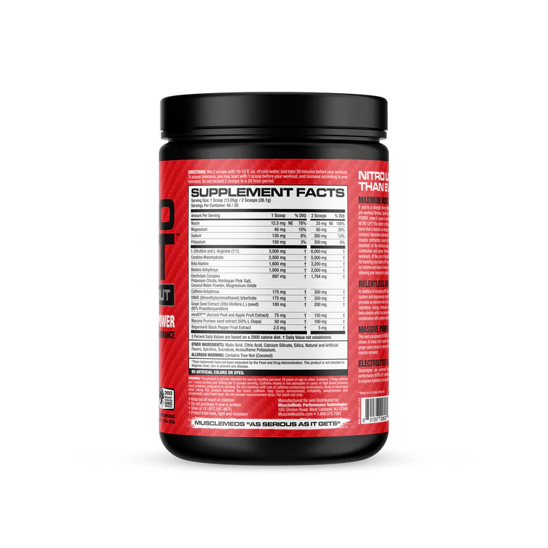 Musclemeds Nitrolift 40 Serv