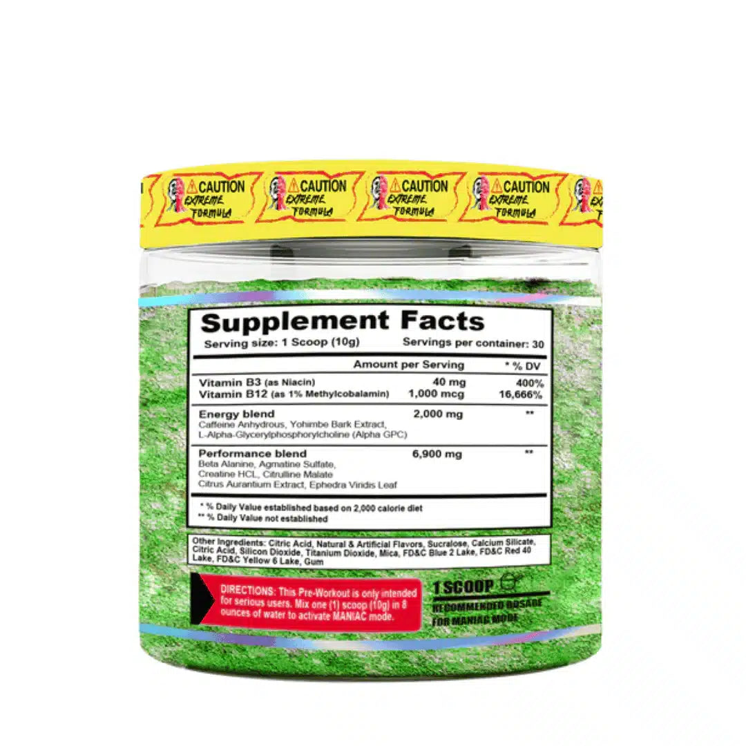 Terror Labz Maniac 30 SERV Pre-Workout