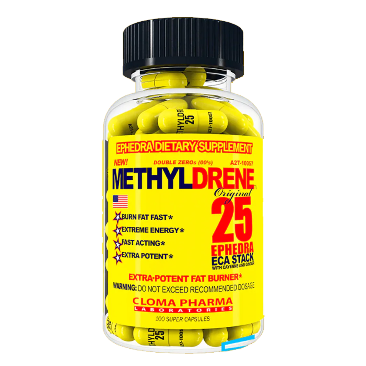 Clomapharma methyldrene amarillo 25, 100 CAPS