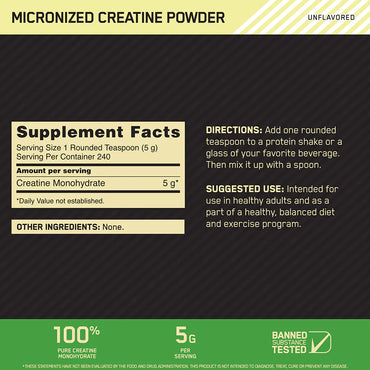 Optimum Nutrition Creatina Micronizada 1.2 Kg
