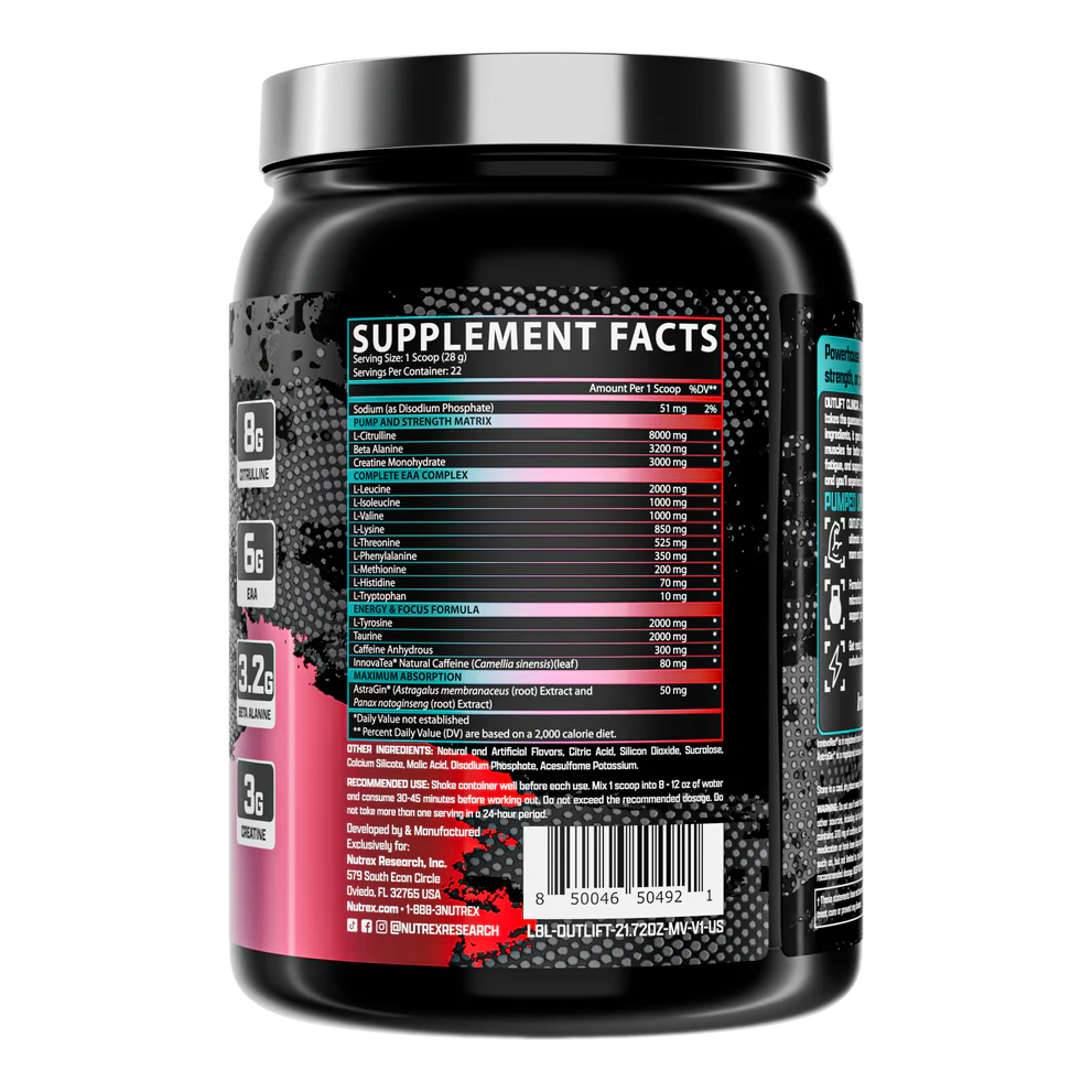Nutrex Outlift Clinical 22 Serv