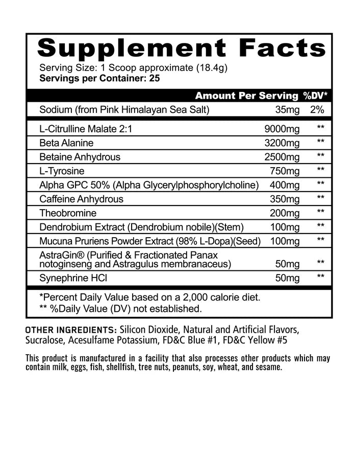 Panda Pandamic Extreme Pre Workout 25 servicios