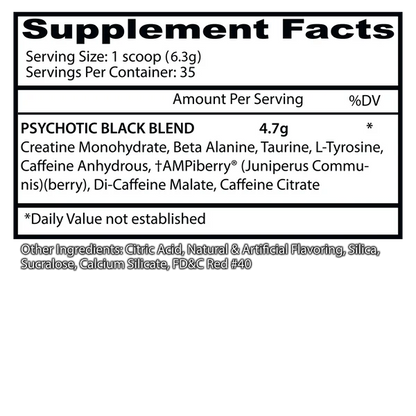 Insane Labz Psychotic Black 35 serv
