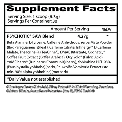 Insane Labz Psychotic SAW 30 serv