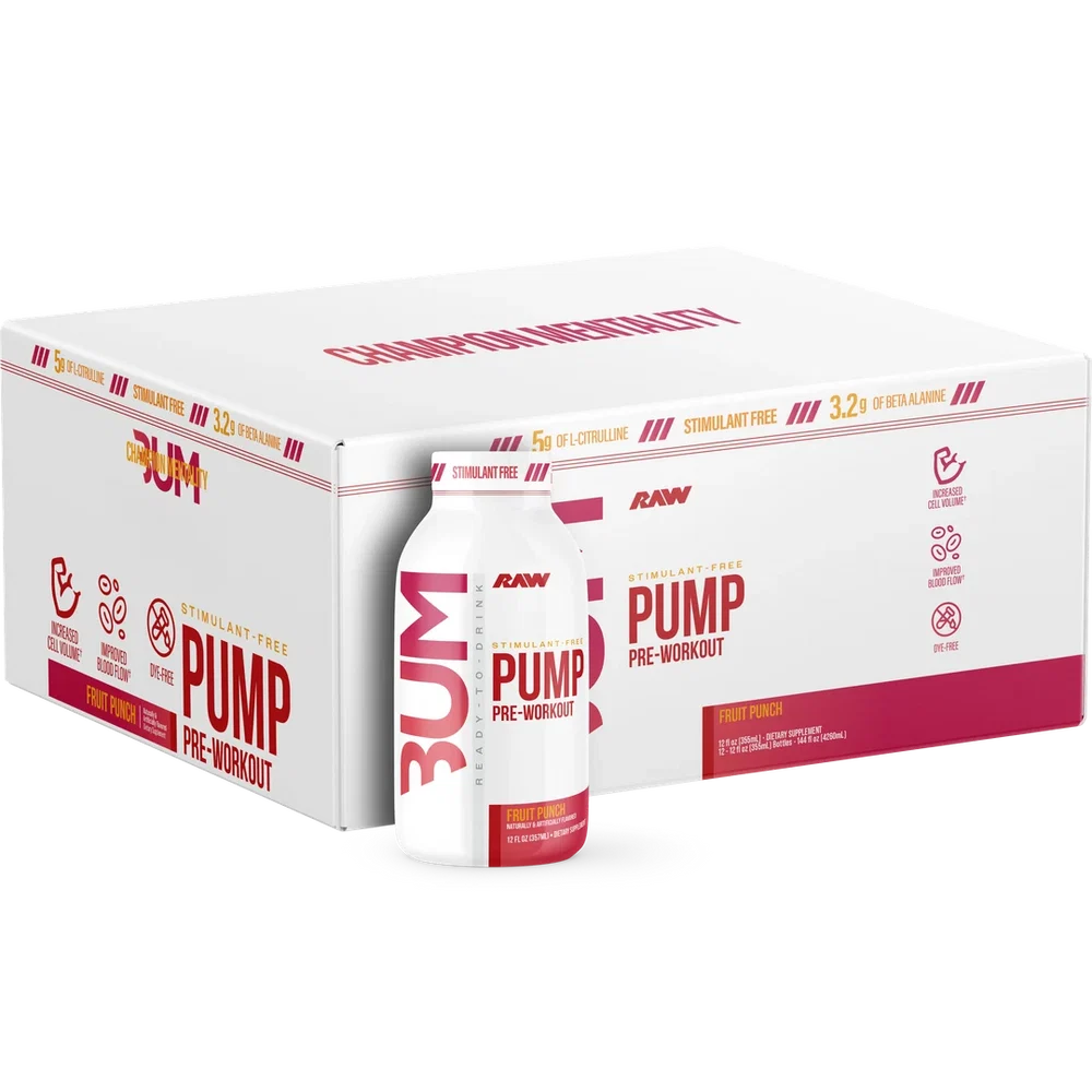 Raw PUMP 12 Pack (12 oz) x 2 (24 piezas)